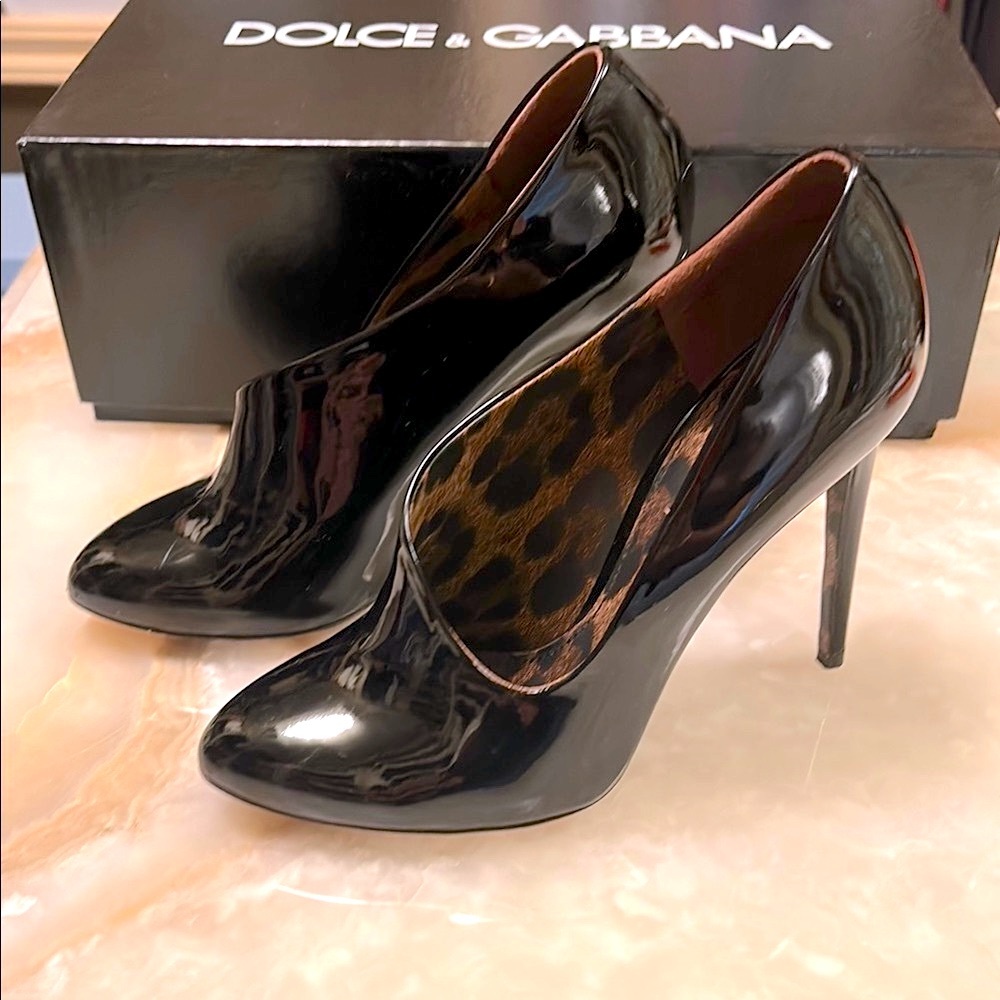 Dolce & Gabbana Black Patent Leather Heels 🔥🔥🔥